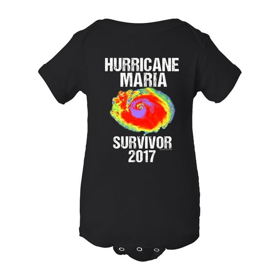 Hurricane Maria Survivor 2017 DT Infant Baby Rib Bodysuit