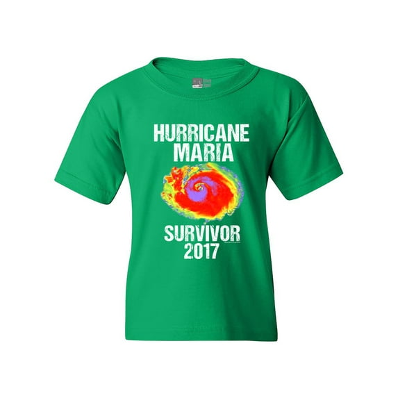 Hurricane Maria Survivor 2017 DT Youth Kids T-Shirt Tee