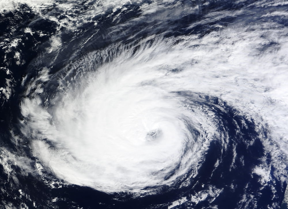 Hurricane Nadine over the Atlantic Ocean Canvas Art - Stocktrek Images (33 x 24)