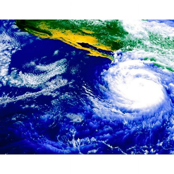 Hurricane Nora near Baja California Poster Print by Stocktrek Images