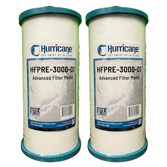 Hurricane Pre Fill Pool Filter Cartridge Replacement with Advanced Bond Filter, 2 Pack
