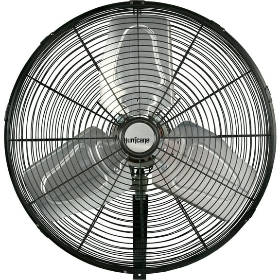 Hurricane Pro 30 Inch High Velocity Oscillating Wall Mount Fan, Black