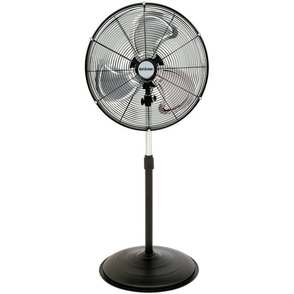 Open Box Hurricane Pro Series 20" High Velocity Oscillating Pedestal Fan, Black