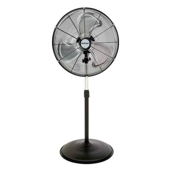Hurricane Pro Series 20 Inch High Velocity Oscillating Pedestal Fan, Black