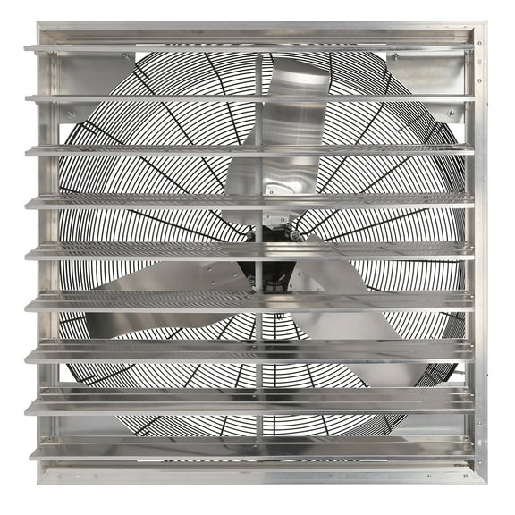 Hurricane Pro Shutter Exhaust Fan w/3 Metal Blades & Button Controller, 36"