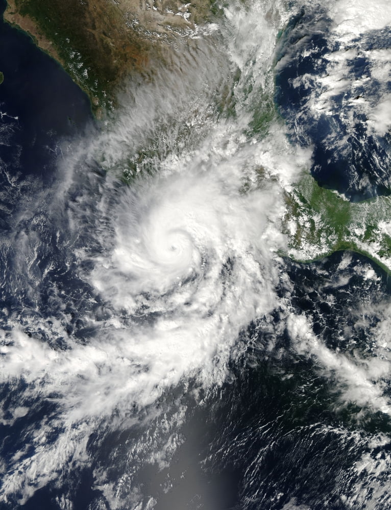 Hurricane Raymond off Mexico Canvas Art - Stocktrek Images (25 x 33)