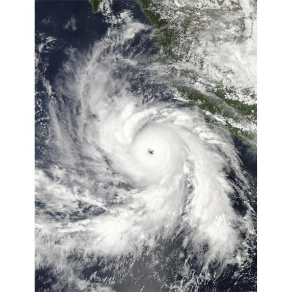 Hurricane Rick Hovers Over The Eastern Pacific Ocean Poster Print - 12 x 16