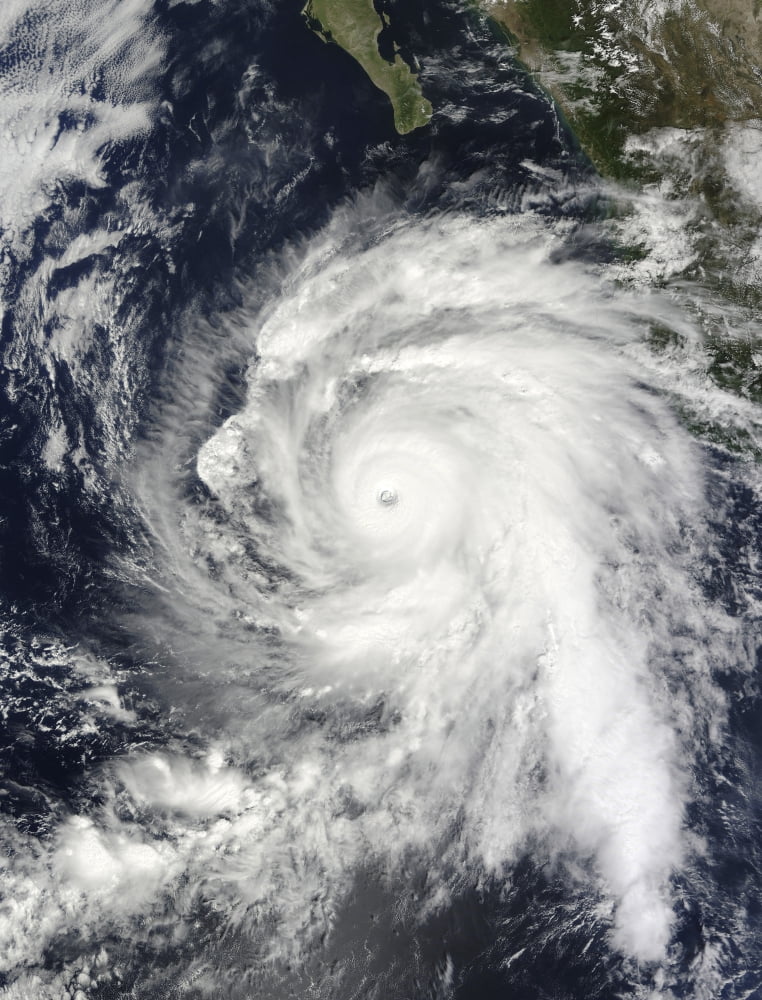 Hurricane Rick southwest of Baja California Canvas Art - Stocktrek Images (25 x 32)