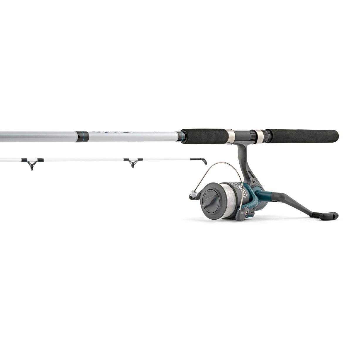 Hurricane SH122S/170G Seahawk Spinning Fishing Rod, 12 ft, Gray, 2-Pieces