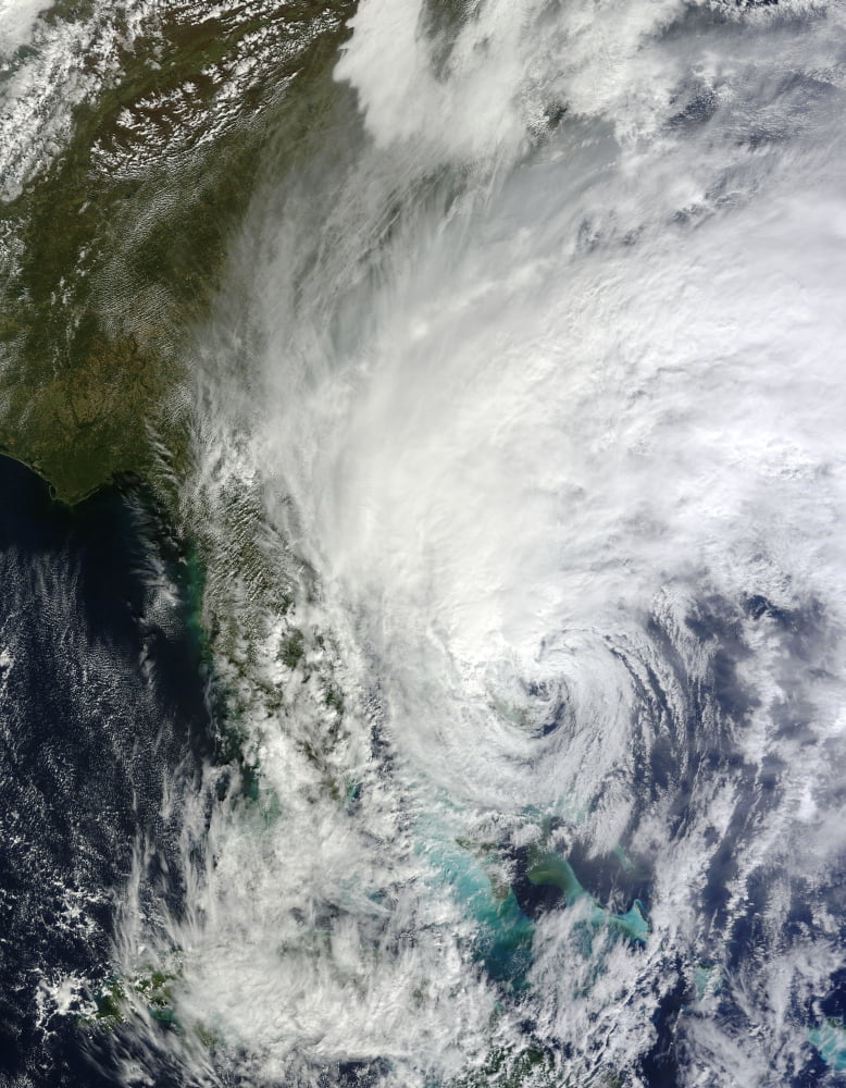 Hurricane Sandy off the southeast United States Canvas Art - Stocktrek Images (25 x 33)