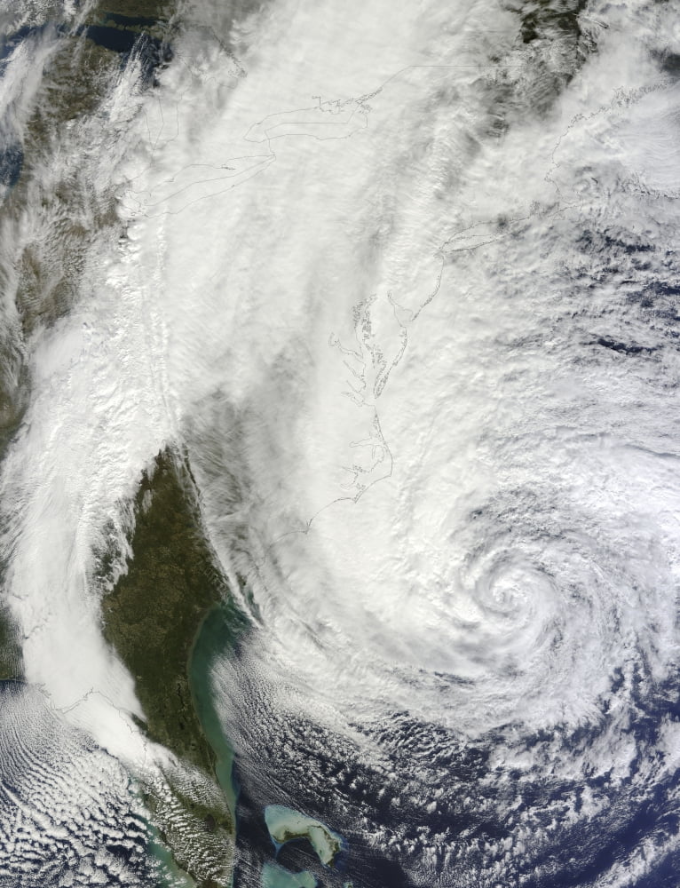 Hurricane Sandy off the southeastern United States Canvas Art - Stocktrek Images (25 x 32)