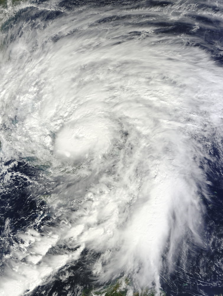 Hurricane Sandy over the Bahamas Canvas Art - Stocktrek Images (25 x 32)