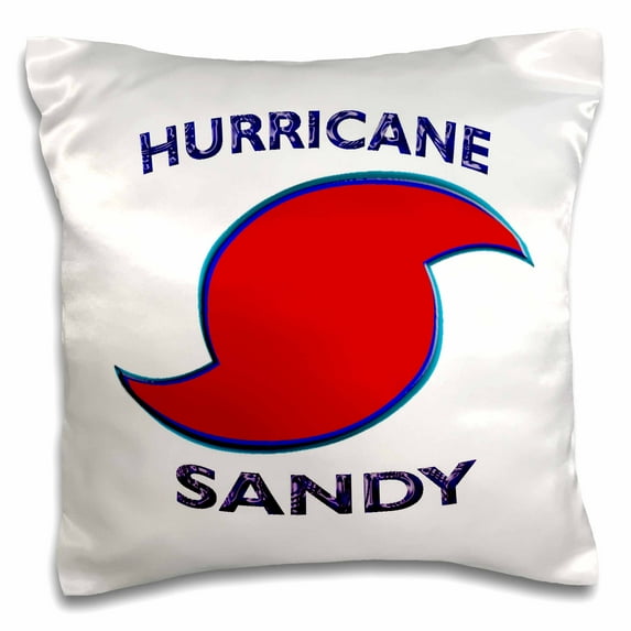 3drose, Hurricane Sandy with Storm Symbol, 16x16 inch Pillow Case