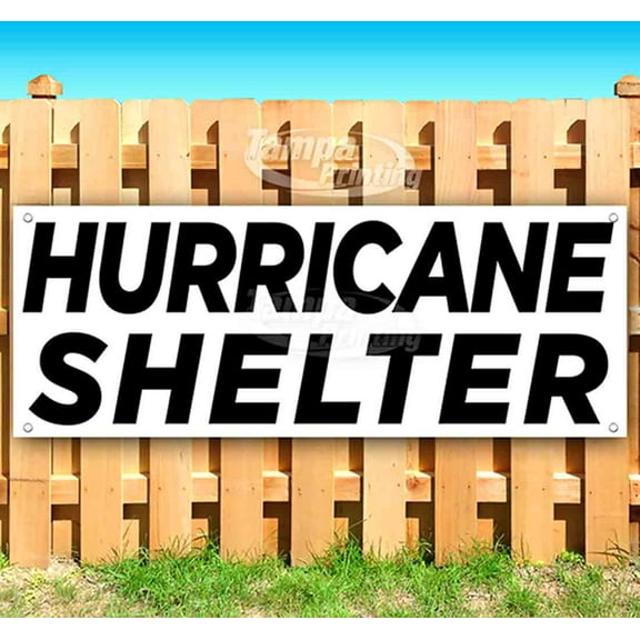 Hurricane Shelter 13 oz Vinyl Banner With Metal Grommets