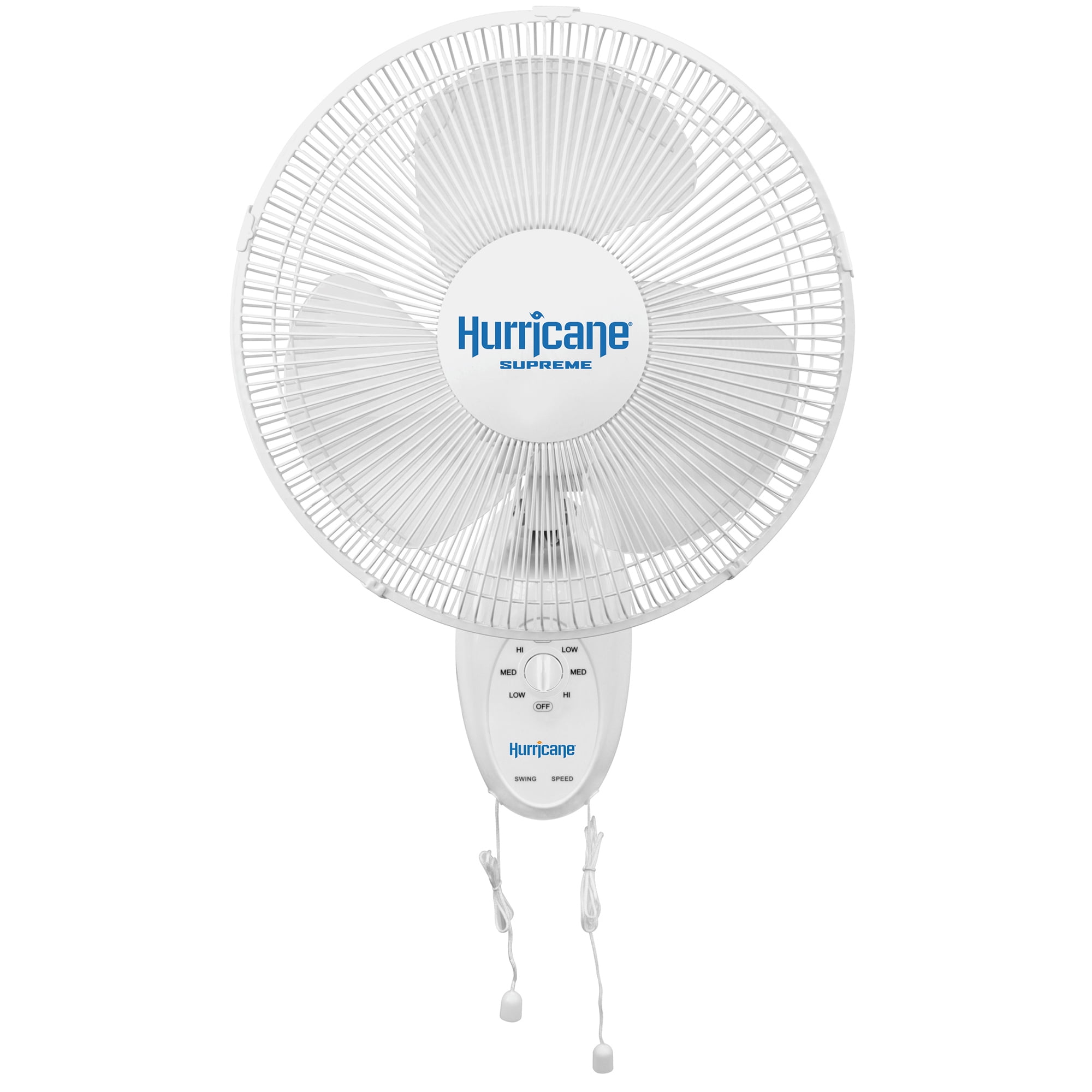 Hurricane Supreme 12-Inch White Oscillating Wall Mount Fan