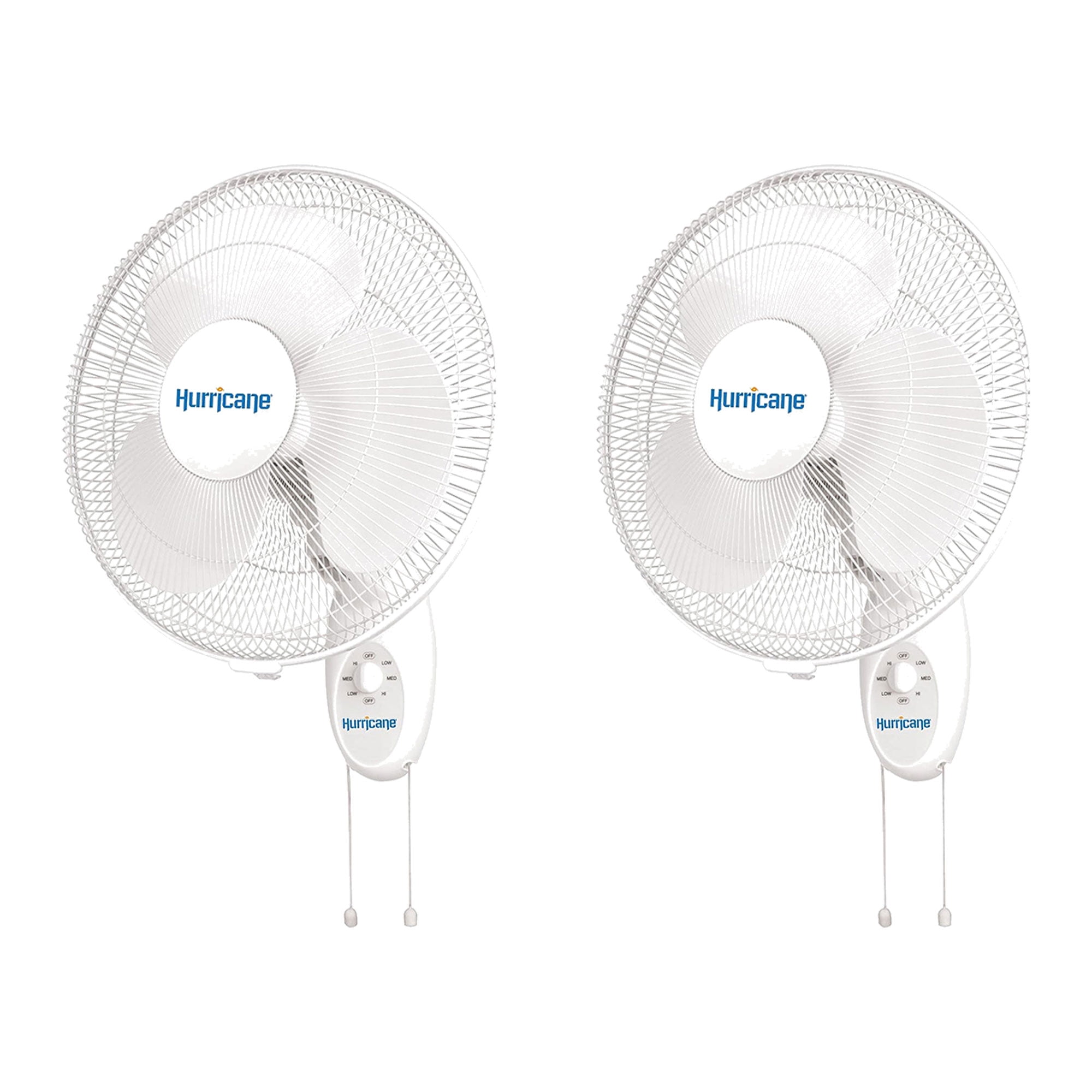 Hurricane 16 Inch 90° Oscillating 3-Speed Wall Fan 2 Pack - Walmart.com