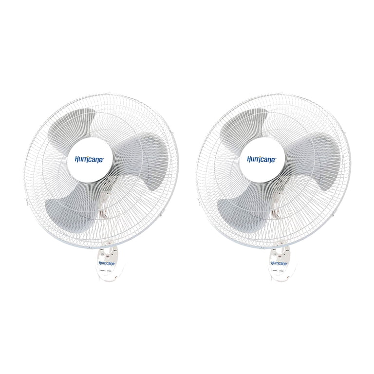 Hurricane Supreme 18 Inch 90 Degree Oscillating 3 Speed Wall Fan
