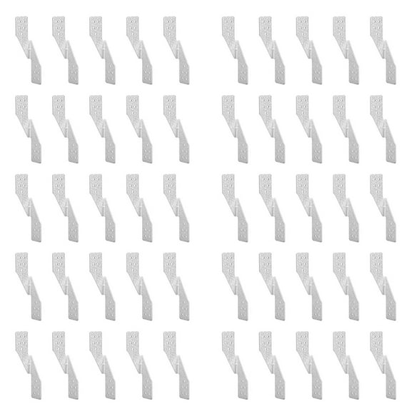 Hurricane Tie Hick Galvanized Hurricane Straps H2.5A Strong Tie Brackets Trusses/Rafters Ties for Wood(50pcs),50 x hurricane ties,Silver