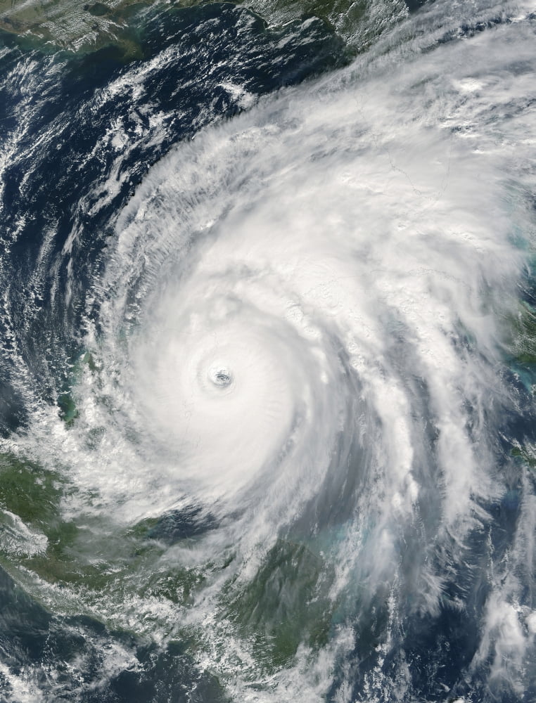 Hurricane Wilma over Mexico Canvas Art - Stocktrek Images (24 x 32)