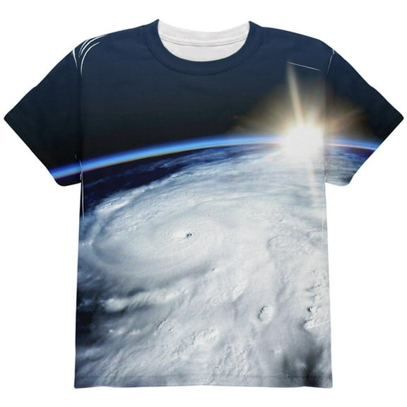 Hurricane at Sunrise Force of Nature All Over Youth T Shirt Multi YLG