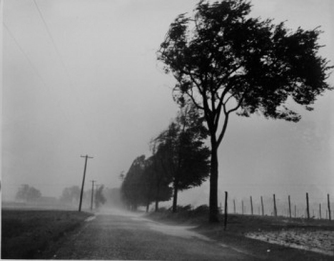 Hurricane devastating rural area Canvas Art -  (18 x 24)