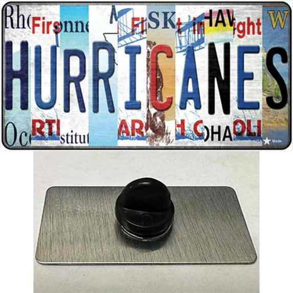 Hurricanes Strip Art Novelty Metal Hat Pin Tag 1.5" x 0.75" Hat Pin (PIN)