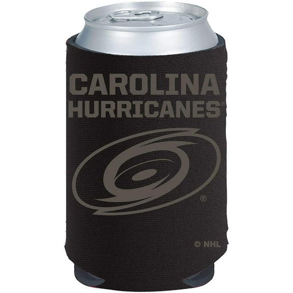 Hurricanes Tonal Black Design 2-Pack 12oz CAN Neoprene Beverage Insulator Holder Cooler Hockey