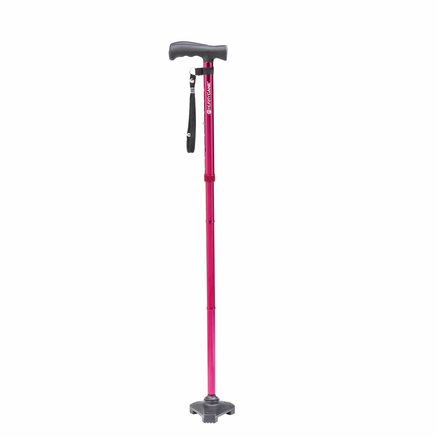 Equate Mobility Aluminum Offset Handle Cane with Foam Handle, Adjustable  Height, Black