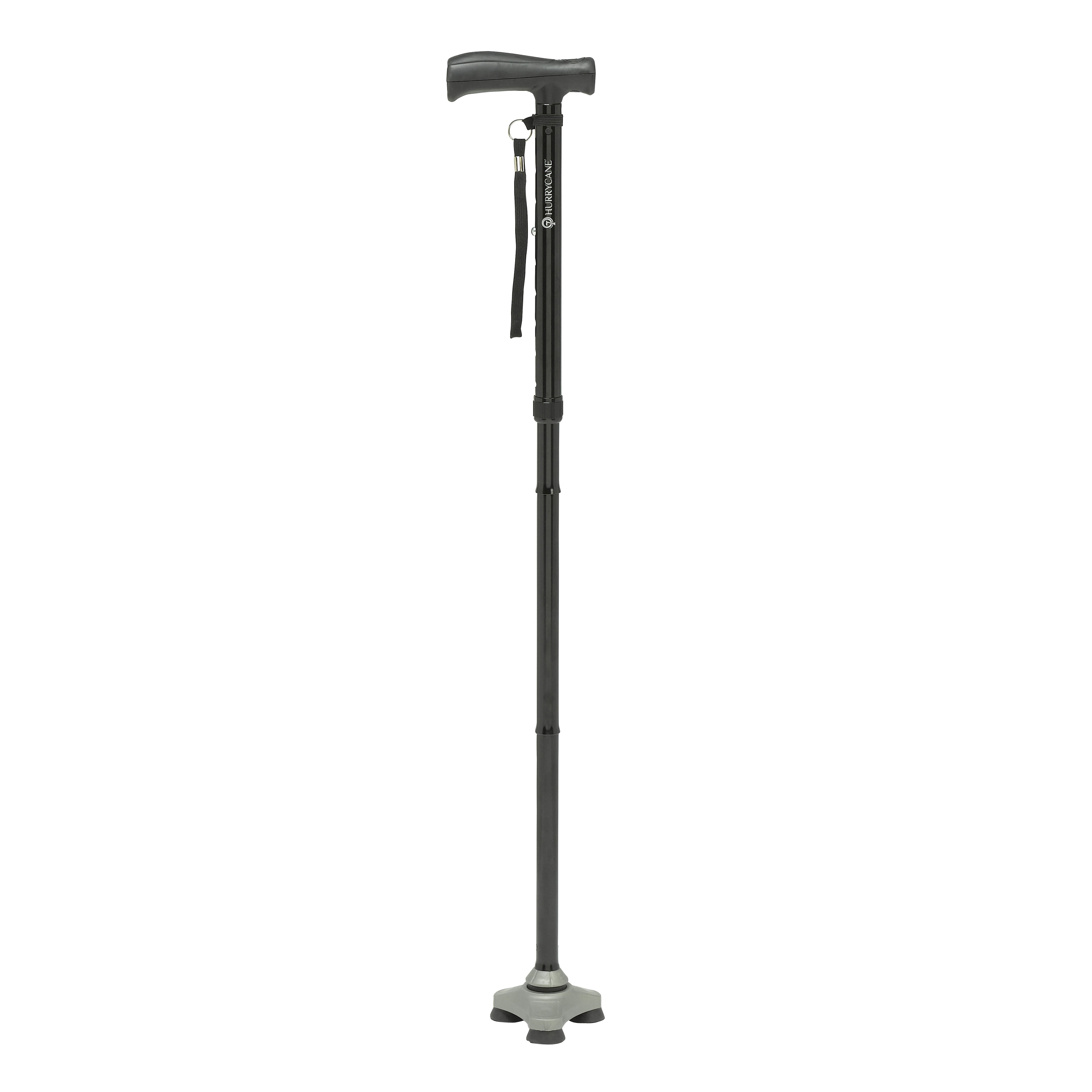 HurryCane Freedom Edition Folding Cane with T Handle, Black