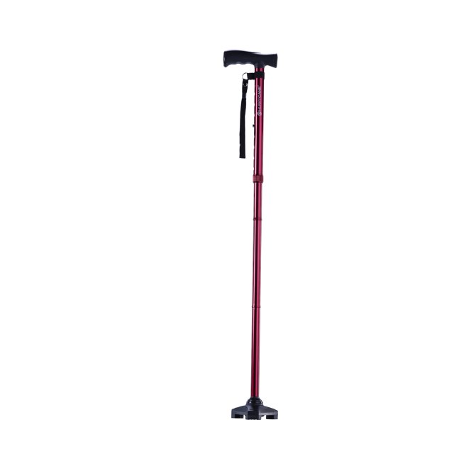 HurryCane HurryCane Freedom Edition Folding Cane with T Handle, Red