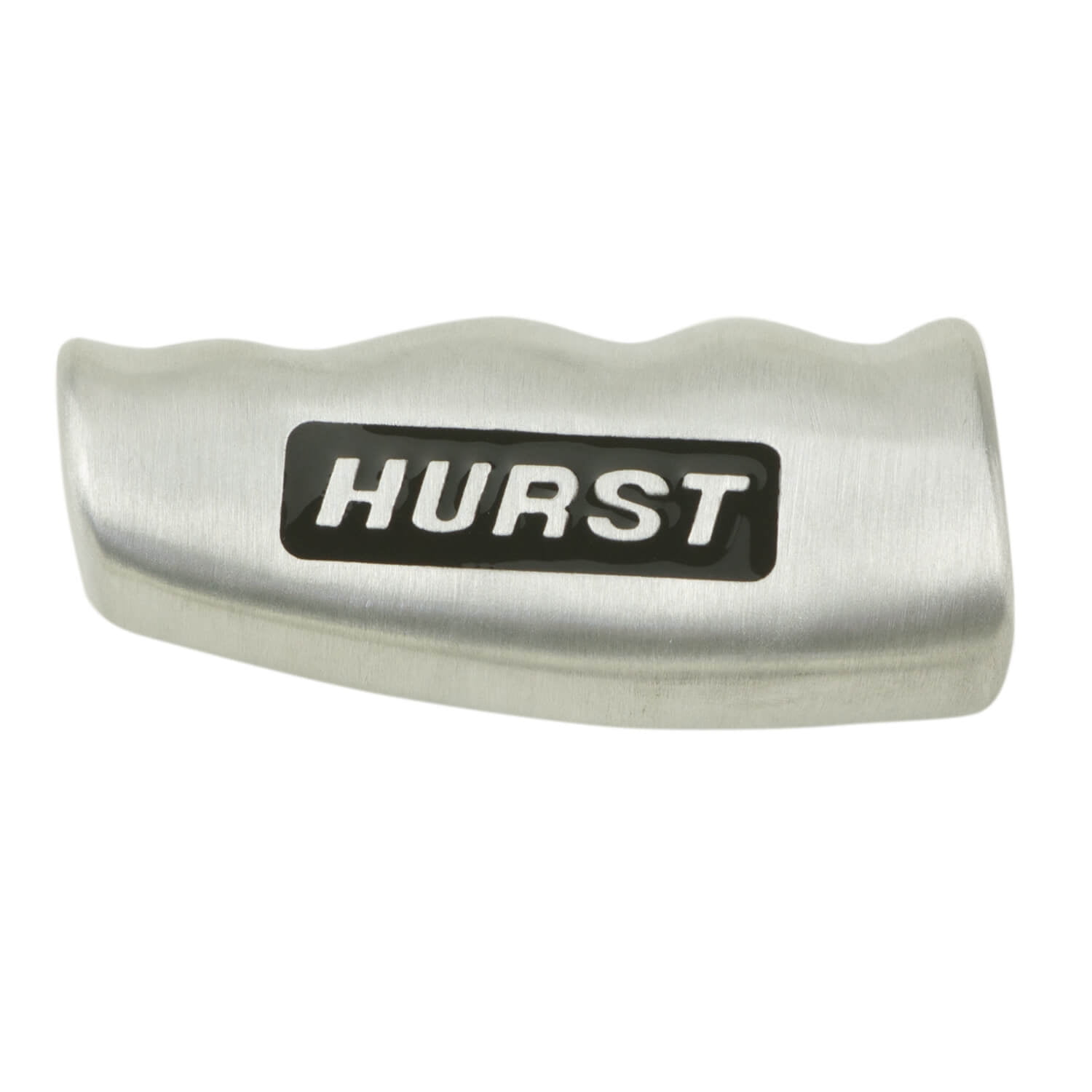 Shift Knob, T-Handle With Button, 7/16-20 TH., Aluminum, Brushed, Hurst  Logo, Universal, Automatic / Manual Transmission.