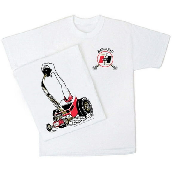 Hurst Beware Shifter Mens T Shirt Chevy Mopar Ford Pontiac Olds Drag Racing Hot Rods