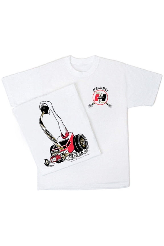 Hurst Beware Shifter Mens T Shirt Chevy Mopar Ford Pontiac Olds Drag Racing Hot Rods