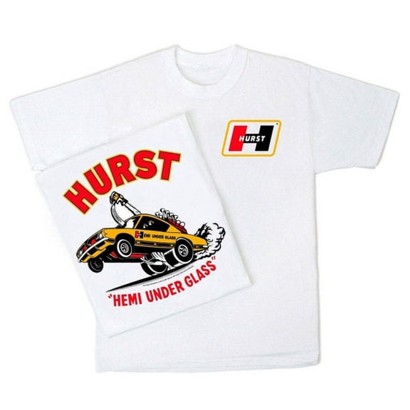 Hurst Hemi Under Glass Wheelstander Mens T shirt Drag Racing Hot Rods