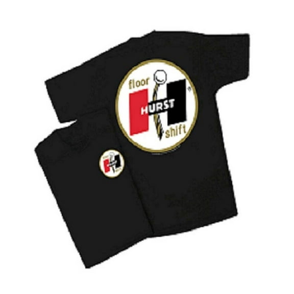 Hurst Shifter Logo Mens Black T Shirt Chevy Mopar Ford Pontiac Olds Drag Racing Hot Rods