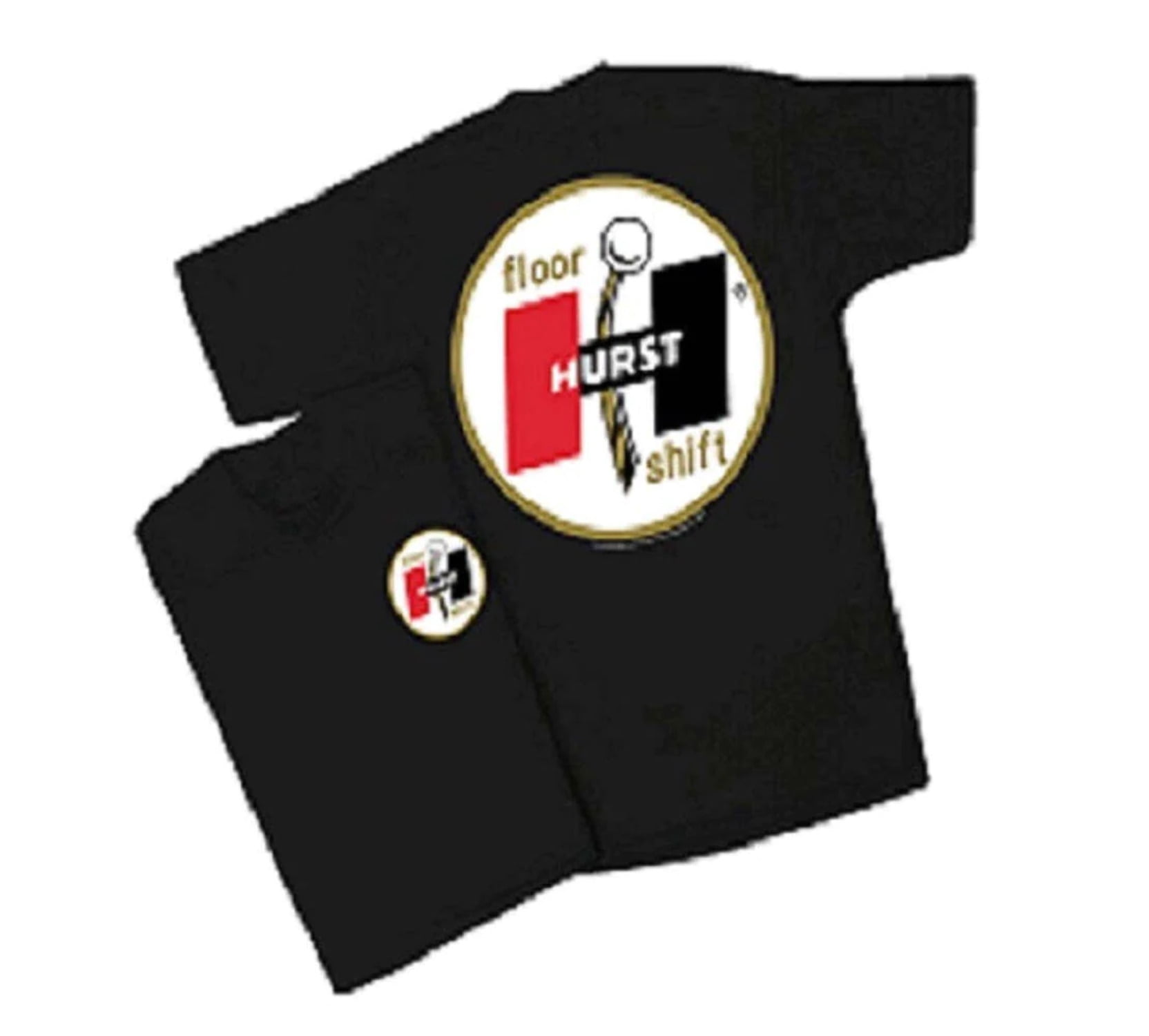Hurst Shifter Classic Design Men's T-Shirt - Black Cotton Tee With Mopar Racing Graphics