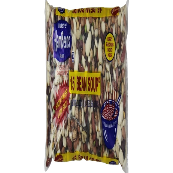 Hurst's HamBeens 15 Bean Soup With Seasoning Packet 20 oz (Pack of 48)