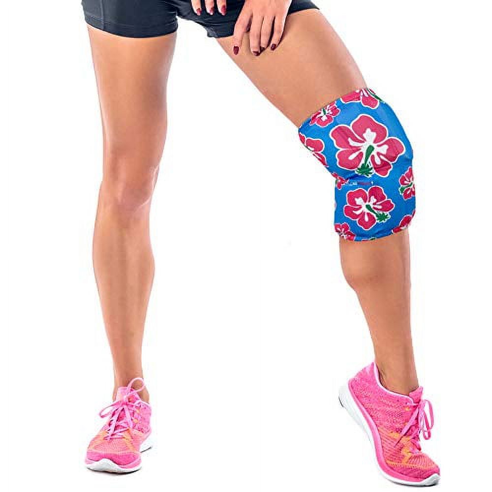 HurtSkurt - 2 in 1 - Harness-Free Fashionable Cold Therapy Compression Gel Sleeve & Ice Pack Stretch-to-Fit Medium (Waikiki)