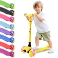 thumbnail image 1 of Hurtle Mini Kickboard Scooter for Kids  Height Adjustable 25-28 Inches, 3-Wheel Toddler Micro Scooter with LED Light-up Wheels, Lightweight Riding Toy, Non-Slip, Indoor/Outdoor Fun, Ages 2-5 Green, 1 of 7