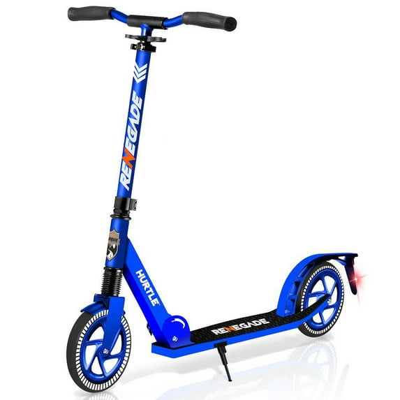 Hurtle HURTSBU - Hurtle HURTSBU - Lightweight and Foldable Kick Scooter - Adjustable Scooter for Teens and Adult, Alloy Deck with High Impact Wheels (Blue)