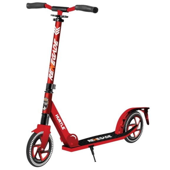 SereneLife HURTSRD - SereneLife HURTSRD - Lightweight and Foldable Kick Scooter - Adjustable Scooter for Teens and Adult, Alloy Deck with High Impact Wheels (Red)