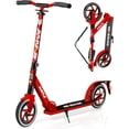 thumbnail image 1 of Hurtle Renegade Lightweight Foldable Teen and Adult Commuter Kick Scooter, Red, 1 of 6