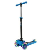 Hurtle ScootKid 3 Wheel Toddler Ride On Toy Scooter with LED Wheels, Blue