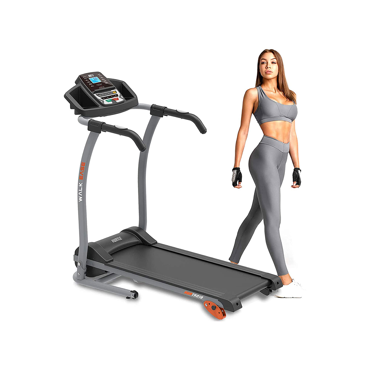 Hurtle Smart Portable Folding Digital Fitness Treadmill w/ Bluetooth, Black - image 1 of 7