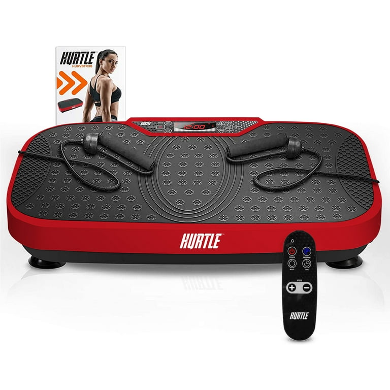 Hurtle Standing Vibration Fitness Machine - Vibrating Platform Exercise &  Workout Trainer with Adjustable Speed (Red)