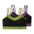 thumbnail image 1 of Hurxie 2 Pack High Impact Sports Bras for Women, Running Bra Workout Crop Tank Tops Longline Sports Bra Push up Army Green ,S, 1 of 7