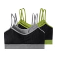thumbnail image 1 of Hurxie 2 Pack High Impact Sports Bras for Women, Running Bra Workout Crop Tank Tops Longline Sports Bra Push up Dark Gray ,S, 1 of 7