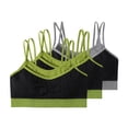 thumbnail image 1 of Hurxie 3 PC Sports Bras for Women Adjustable Racerback Padded Full Coverage Bra for Gym Workout - for Large Bust Dark Gray ,L, 1 of 7