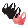 thumbnail image 1 of Hurxie 3PC Sports Bras for Women High Support Large Bust Supportive Sports Bra High Impact for Running Watermelon Red ,XL, 1 of 5