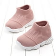 thumbnail image 1 of Hurxie Baby Shoes Toddler Shoes Infant Boys Girls Soft Sole Non Slip Cotton Canvas Mesh Breathable Lightweight Slip-on Sneakers Outdoor Pink 18, 1 of 6
